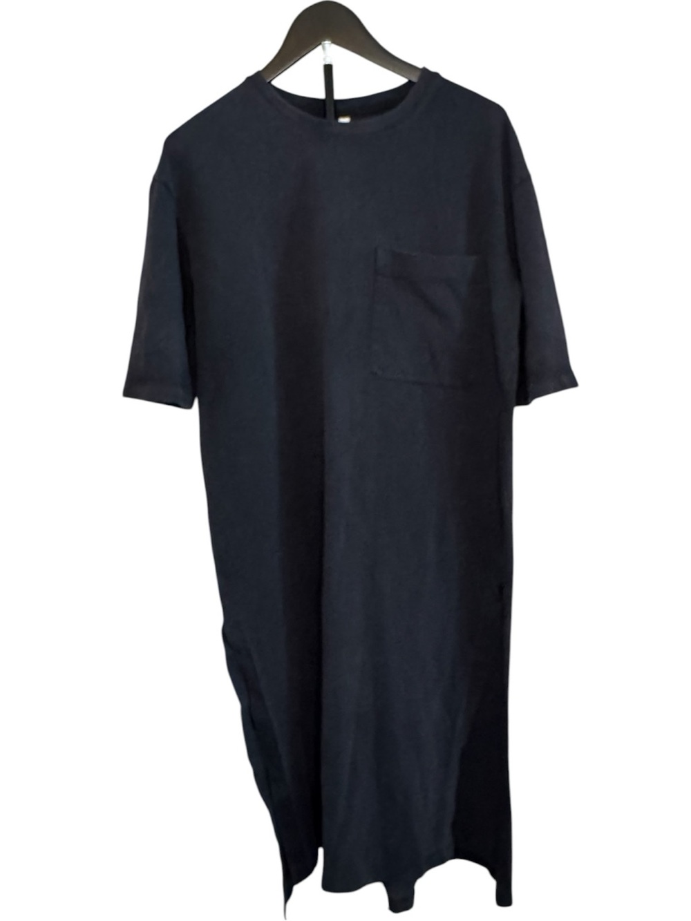 Babaton Black Jersey Pocket T-Shirt Dress